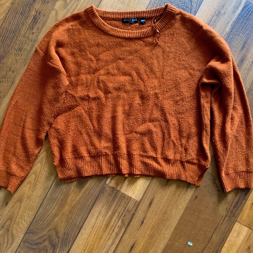 Brave Soul Rusty Orange Sweater - M